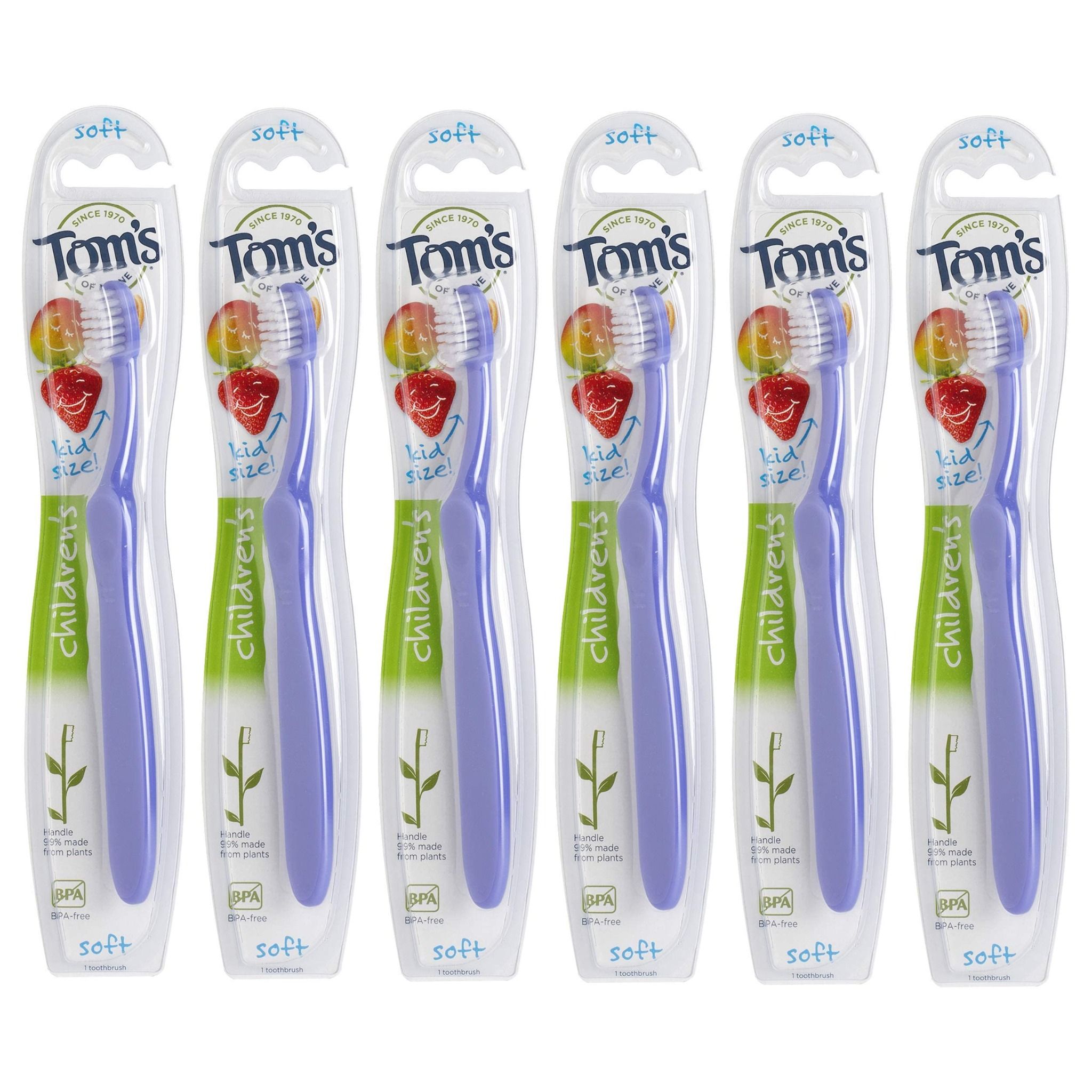  Tom's of Maine Children's Toothbrush BPA Free, Soft 