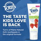  Kem đánh răng cho bé Tom's of Maine Anticavity Fluoride Children's Toothpaste, Kids Toothpaste, Natural Toothpaste, Silly Strawberry 5.1Oz 144g 