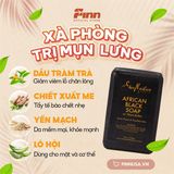  (SALE-T2/26) Xà bông trị mụn lưng SheaMoisture African Black Soap Bar 8Oz 227g 