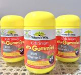  CTY - Viên uống bổ sung sắt + Vitamin C cho bé Nature's Way Kids Smart Vita Gummies Iron + Vitamin C 60 viên 