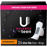  Băng vệ sinh có cánh ban đêm Kotex Teen Ultra Thin Feminine (24 miếng) 