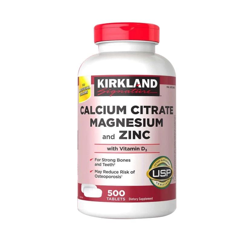  Viên uống bổ sung Kirkland Calcium Citrate Magnesium And Zinc 500 viên 