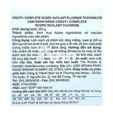  CTY - Kem đánh răng Crest Plus Scope Outlast + Whitening Fluoride Anticavity Toothpaste 5.4Oz 153g 