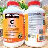  CTY-Viên uống bổ sung hỗ trợ tăng đề kháng Kirkland Vitamin C 1000Mg 500 viên 