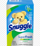  Giấy thơm quần áo Snuggle Fabric Softener Dryer Sheets 5 in 1 Plus - SuperFresh Morning Breeze 200 tờ 