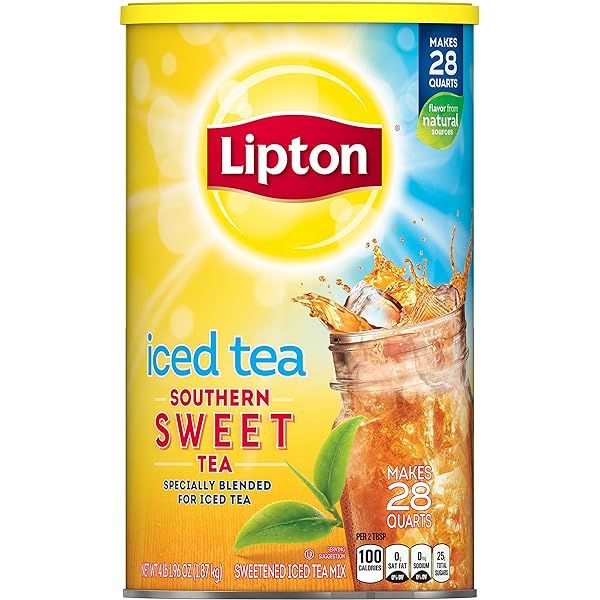  Bột trà chanh Lipton lemon iced tea with sugar mix 2.54kg 9.8Oz 