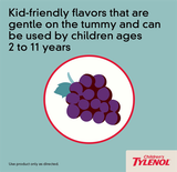  Viên nhai giảm đau hạ sốt Children's Tylenol Pain + Fever Relief Chewables Grape 24 viên 