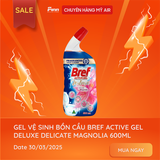  (SALE-SNL) Gel vệ sinh bồn cầu Bref Active Gel Deluxe Delicate Magnolia 600ml 