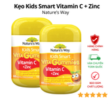  Kẹo Dẻo Nature's Way Kids Smart Vita Gummies Vitamin C + Zinc 