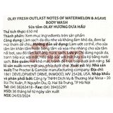  CTY - Sữa tắm Olay Fresh Outlast – Notes of Watermelon & Agave Body Wash 650ml 22Oz 