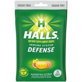  Kẹo ngậm ho Halls Immune System Defense Sugar-Free Assorted Citrus Vitamin C 25 viên 