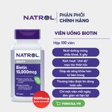  CTY-Viên uống hỗ trợ mọc tóc Natrol Biotin 10000mcg Maxium 100 viên 
