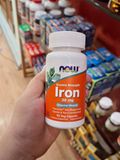  Viên uống bổ sung sắt Now Foods Iron Double Strength 36 mg 90 viên 