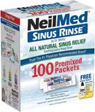  Hộp 100 gói muối Neilmed Sinus Rinse Regular Refill Packets 