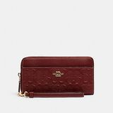  VÍ ACCORDION ZIP WALLET IN SIGNATURE LEATHER - C2035 -IMWIN 