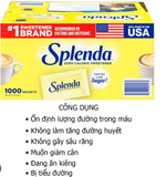 Đường ăn kiêng Splenda Mỹ 1000 gói x 1g 