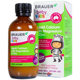  CTY - Siro bổ sung Canxi, Magie, Kẽm Brauer Kids Liquid Calcium with Magnesium & Zinc 200ml 