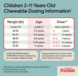  (SALE-T1/26) Viên nhai giảm đau hạ sốt cho bé Children's Tylenol Pain + Fever Relief Chewables Bubble Gum 24 viên 