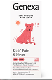  Siro giảm đau hạ sổt cho bé từ 2 đến 12 tuổi Genexa Children's Acetaminophen Pain Fever 4Oz 118ml 