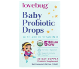 Siro bổ sung lợi khuẩn cho bé LoveBug Probiotics Baby Probiotic Drops with Vitamin D 0.34Oz 10ml 
