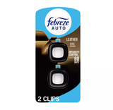  Set 2 nước hoa thơm xe Febreze Luxe Car Air Freshener Leather Scent 0.14Oz 4.4ml 