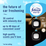  Set 2 nước hoa thơm xe Febreze Luxe Car Air Freshener Leather Scent 0.14Oz 4.4ml 