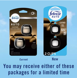  Set 2 nước hoa thơm xe Febreze Luxe Car Air Freshener Leather Scent 0.14Oz 4.4ml 