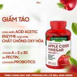  Viên giấm táo hỗ trợ giảm cân Nature's Truth Apple Cider Vinegar 1200mg 180 viên 