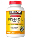  Viên uống dầu cá Kirkland Signature Fish Oil Concentrate with Omega-3 Fatty Acids 400 viên 