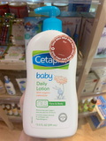  (SALE-T10/25) Lotion dưỡng da cho bé Cetaphil Baby Daily Lotion with Organic Calendula Sweet Almond Oil and Sunflower Oil 13.5Oz 399ml 