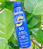  Xịt chống nắng Coppertone Sport Sunscreen Broad Spectrum SPF 50 Water Resistant Spray Sunscreen 5.5Oz 156g 