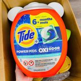  Viên giặt Tide Ultra OXI Power PODS with Odor Eliminators Laundry Detergent 63 viên 