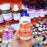  (SALE-T1/26) Viên uống bổ sung Now Folic Acid + B12 800mcg 250 viên 