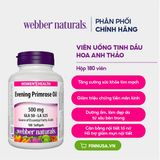  CTY - Viên uống tinh dầu hoa anh thảo Webber Naturals Evening Primrose Oil GLA 50 180 viên 