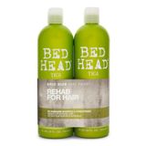  Set gội xả Tigi Xanh Lá phục hồi, suôn mượt cho tóc hư tổn nhẹ Rehab For Hair 2-750ml 