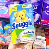  Giấy thơm quần áo Snuggle Fabric Softener Dryer Sheets 5 in 1 Plus - SuperFresh Original 105 tờ 