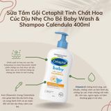 CTY-Sữa tắm gội cho bé Cetaphil Baby Wash & Shampoo With Organic Calendula 400ml 