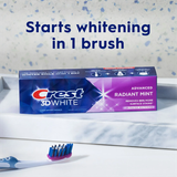  Set 2 kem đánh răng Crest 3D White Advanced Teeth Whitening Toothpaste Radiant Mint 6.6Oz 187g 