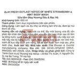  CTY - Sữa tắm Olay Fresh Outlast – Notes of White Strawberry & Mint 24HR Fresh Vibes Body Wash 650ml 22Oz 