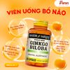  Viên uống bổ não Mason Natural Whole Herb Ginkgo Biloba 125mg 180 viên 