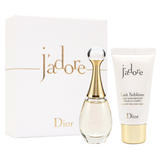  Set 2 chai mini Dior Jadore Eau de Parfum 0.17Oz 5ml + Body Milk 0.67Oz 20ml 