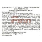  CTY - Sữa tắm Olay Fresh Outlast Body Wash with Notes of White Strawberry & Mint 975ml 33Oz 
