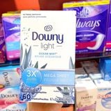  Giấy thơm quần áo Downy Light Ocean Mist Dryer Sheets 60 tờ 
