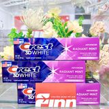  CTY - Kem đánh răng Crest 3D White Radiant Mint Advanced Fluoride Anticavity Toothpaste 3.3Oz 93g 