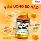  Viên uống bổ não Mason Natural Whole Herb Ginkgo Biloba 125mg 180 viên 
