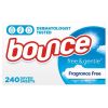  Giấy thơm quần áo Bounce Fabric Softener Sheets Free & Gentle 240 tờ 
