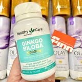  Viên uống bổ não Ginkgo Biloba Healthy Care 6000mg 60 viên 