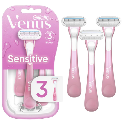  Set 3 dao cạo 3 lưỡi Gillette Venus Sensitive Women's Disposable Razors 