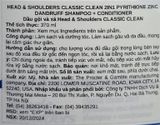 CTY - Dầu gội xả Head & Shoulders Classic Clean 2-in-1 Shampoo + Conditioner 370mL (12.5 FL OZ) 