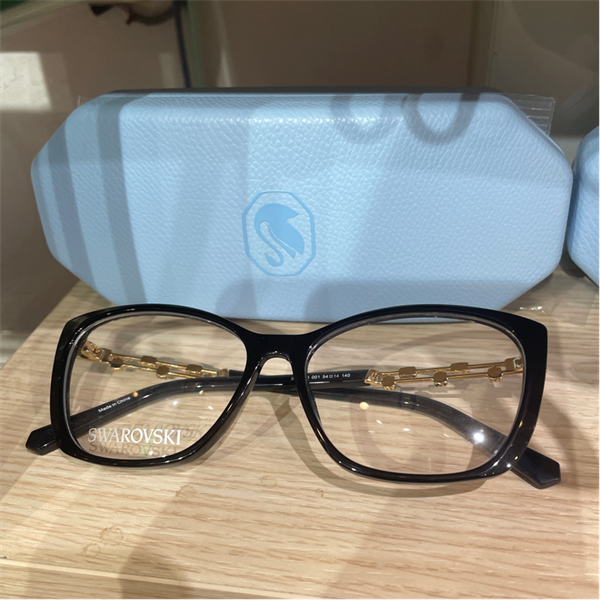  Kính Swarovski Women's Butterfly Eyeglasses SK5383 001 Black/Gold 